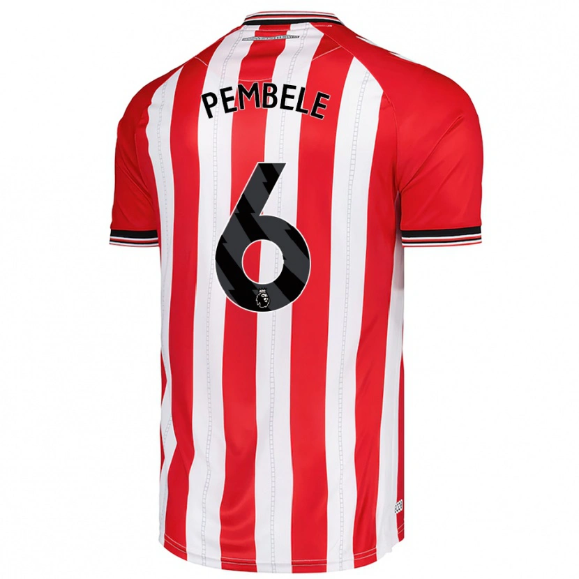 Danxen Dámské Timothée Pembélé #6 Červená Bílá Domů Hráčské Dresy 2025/26 Dres