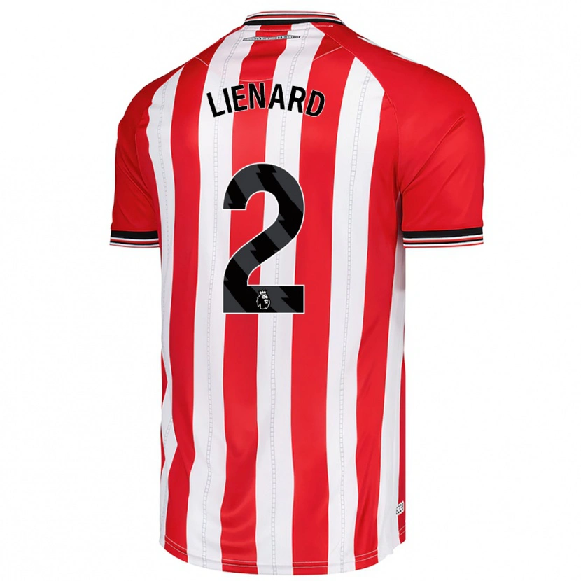 Danxen Dámské Alex Lienard #2 Červená Bílá Domů Hráčské Dresy 2025/26 Dres