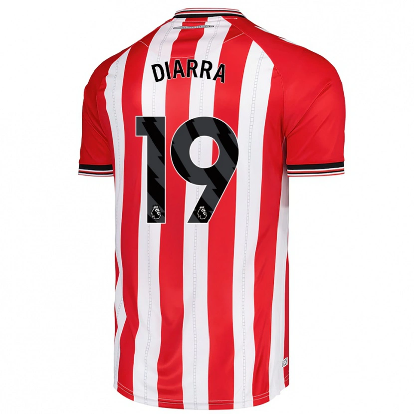 Danxen Dámské Habib Diarra #19 Červená Bílá Domů Hráčské Dresy 2025/26 Dres