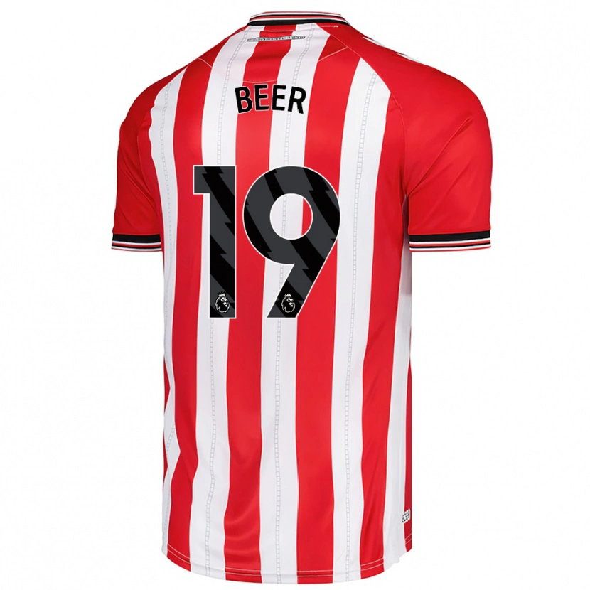 Danxen Dámské Megan Beer #19 Červená Bílá Domů Hráčské Dresy 2025/26 Dres