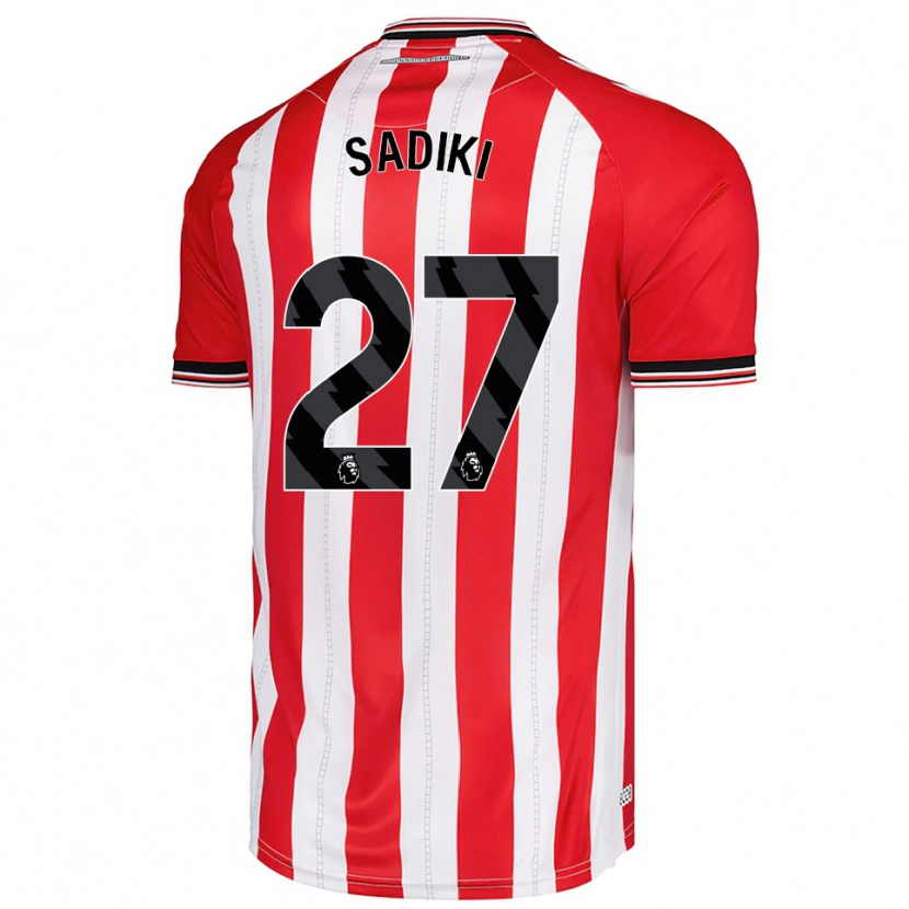 Danxen Dámské Noah Sadiki #27 Červená Bílá Domů Hráčské Dresy 2025/26 Dres