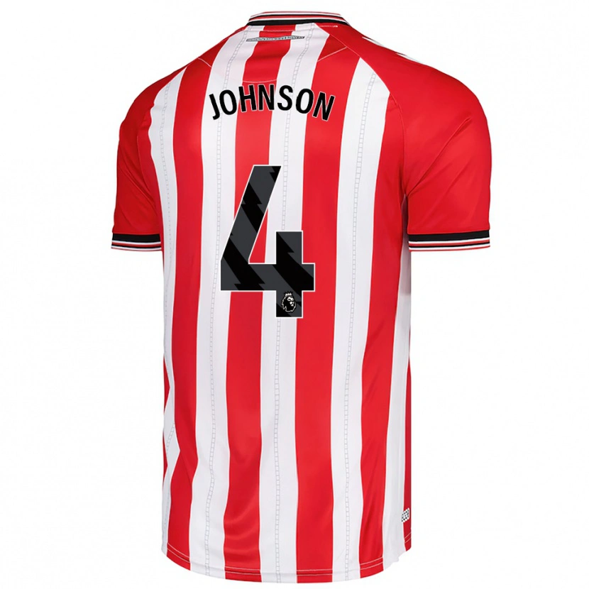 Danxen Dámské Zak Johnson #4 Červená Bílá Domů Hráčské Dresy 2025/26 Dres
