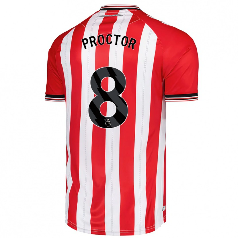 Danxen Dámské Tom Proctor #8 Červená Bílá Domů Hráčské Dresy 2025/26 Dres