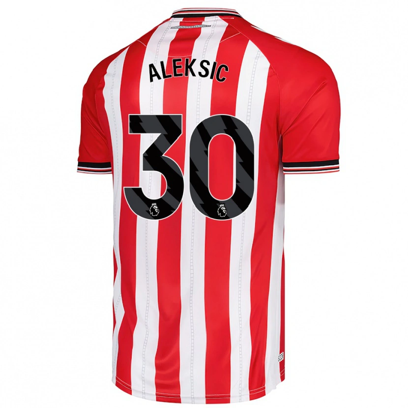 Danxen Dámské Milan Aleksic #30 Červená Bílá Domů Hráčské Dresy 2025/26 Dres
