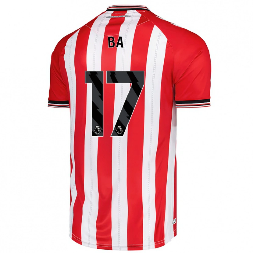 Danxen Dámské Abdoullah Ba #17 Červená Bílá Domů Hráčské Dresy 2025/26 Dres