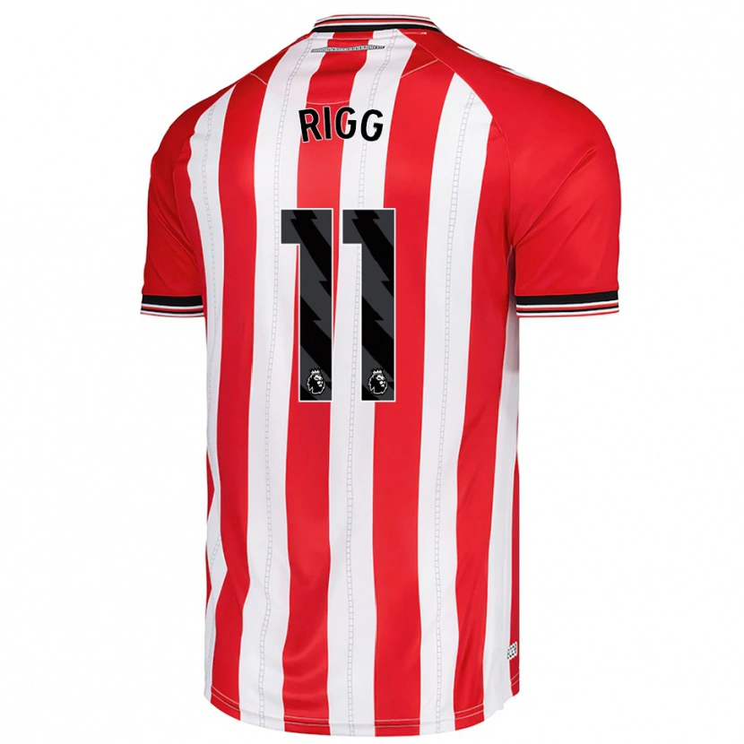 Danxen Dámské Chris Rigg #11 Červená Bílá Domů Hráčské Dresy 2025/26 Dres