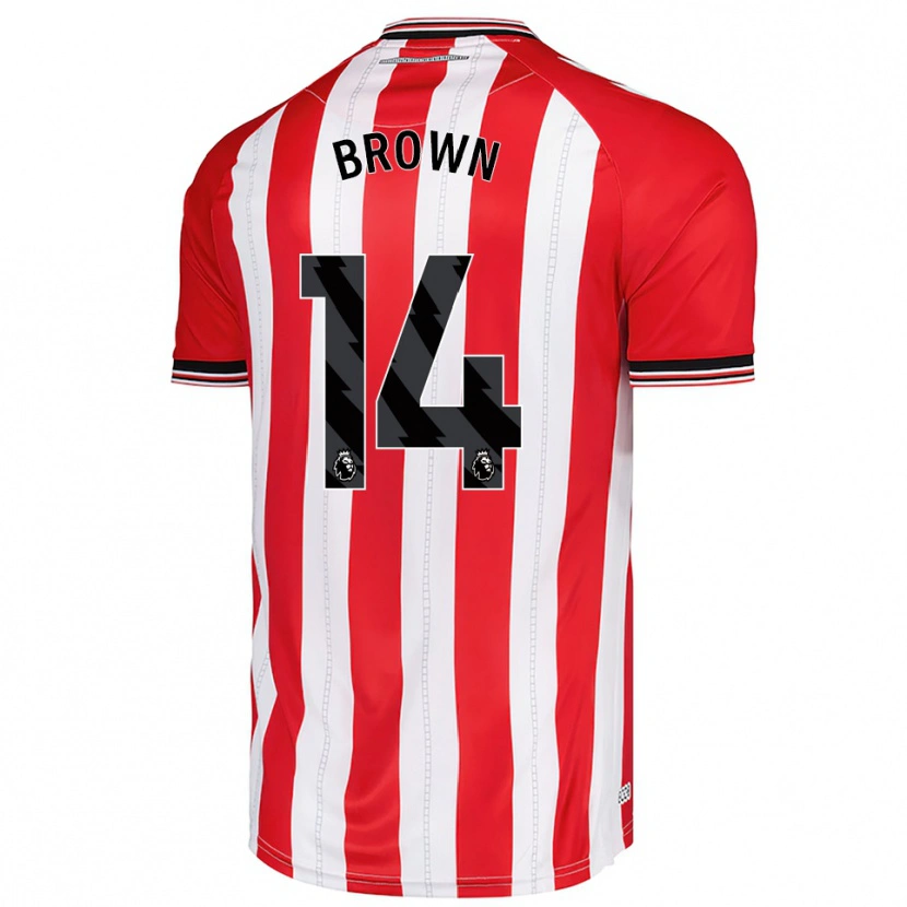 Danxen Dámské Jay Brown #14 Červená Bílá Domů Hráčské Dresy 2025/26 Dres