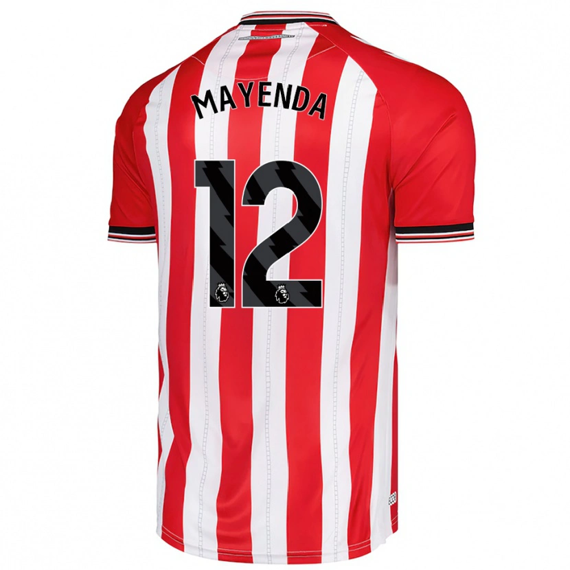Danxen Dámské Eliezer Mayenda #12 Červená Bílá Domů Hráčské Dresy 2025/26 Dres