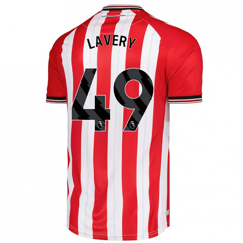 Danxen Dámské Tom Lavery #49 Červená Bílá Domů Hráčské Dresy 2025/26 Dres