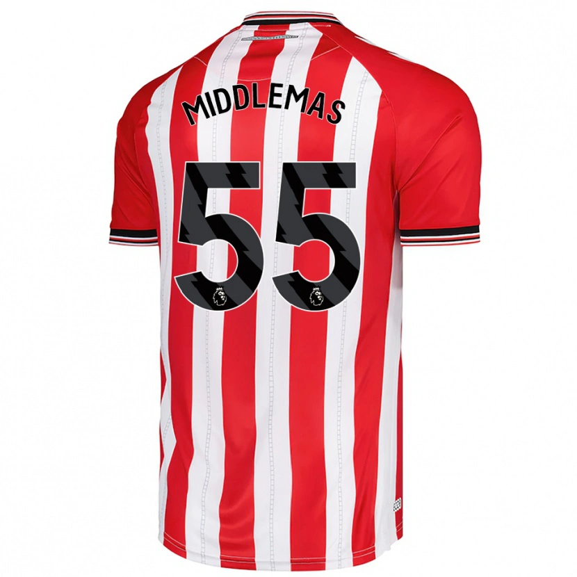 Danxen Dámské Ben Middlemas #55 Červená Bílá Domů Hráčské Dresy 2025/26 Dres