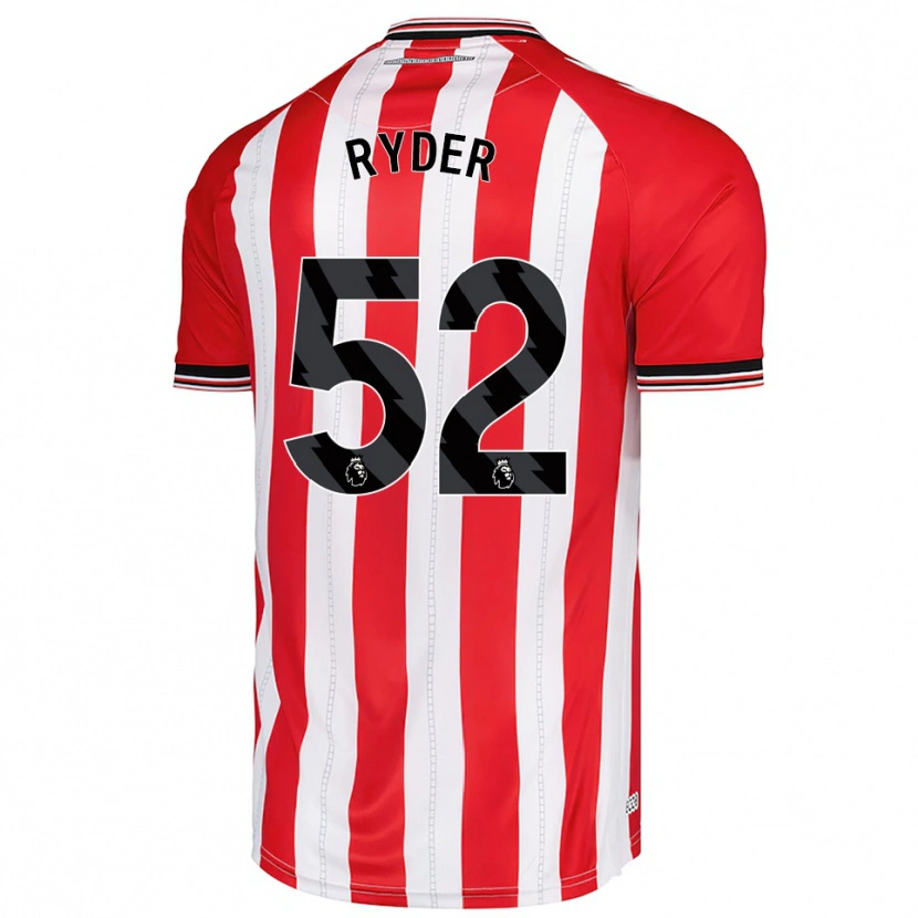 Danxen Dámské Joe Ryder #52 Červená Bílá Domů Hráčské Dresy 2025/26 Dres
