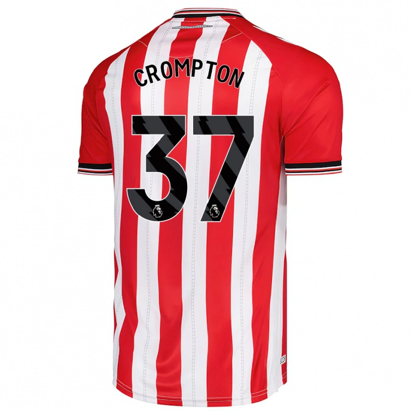 Danxen Dámské Ben Crompton #37 Červená Bílá Domů Hráčské Dresy 2025/26 Dres
