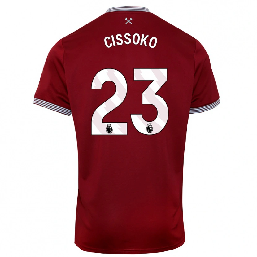 Danxen Dámské Hawa Cissoko #23 Burgundská Bílá Domů Hráčské Dresy 2025/26 Dres