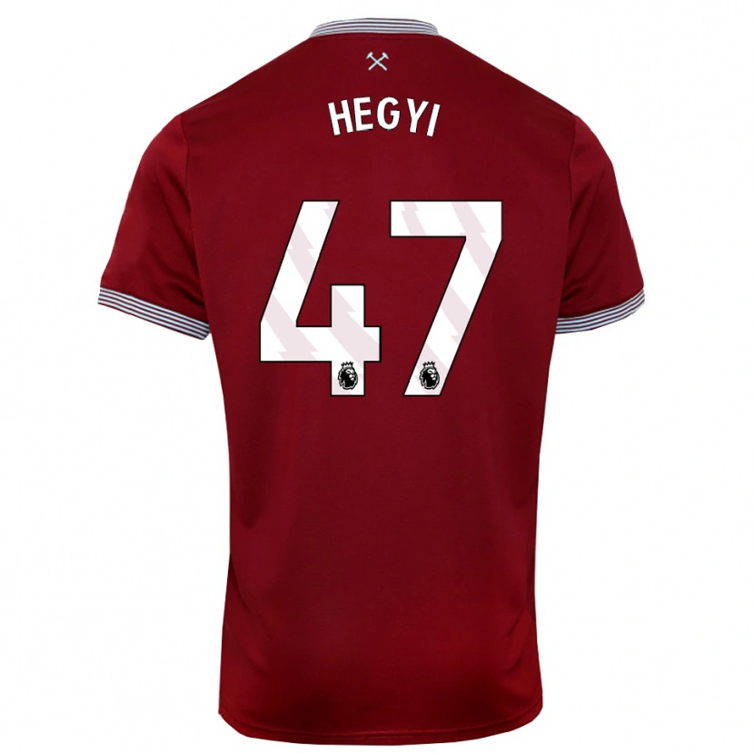 Danxen Dámské Krisztián Hegyi #47 Burgundská Bílá Domů Hráčské Dresy 2025/26 Dres