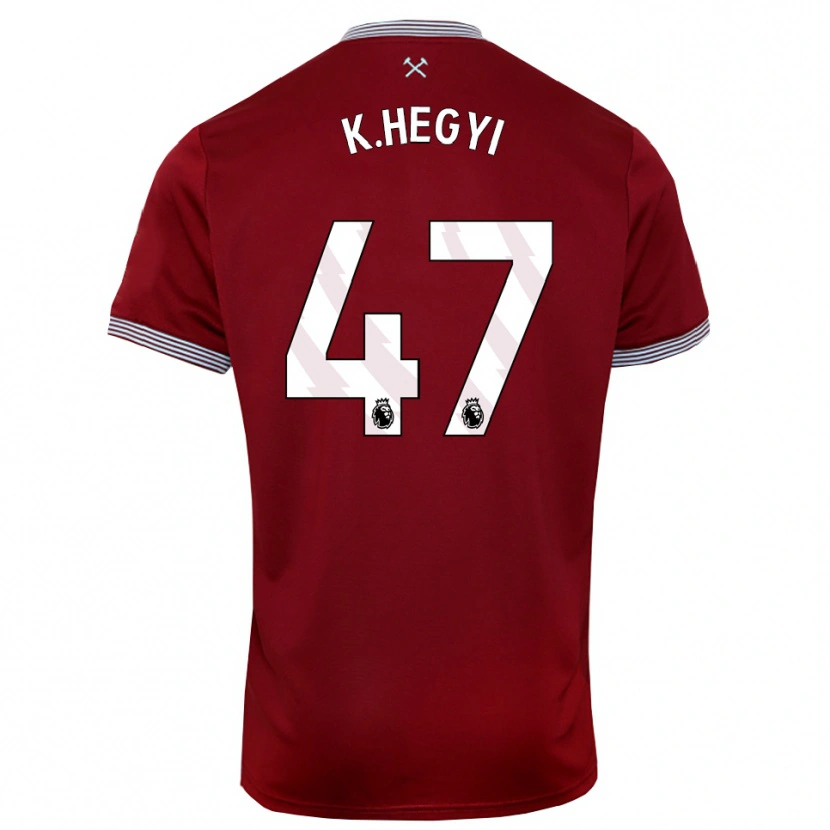 Danxen Dámské Krisztian Hegyi #47 Burgundská Bílá Domů Hráčské Dresy 2025/26 Dres