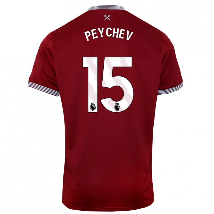 Danxen Dámské Martin Peychev #15 Burgundská Bílá Domů Hráčské Dresy 2025/26 Dres