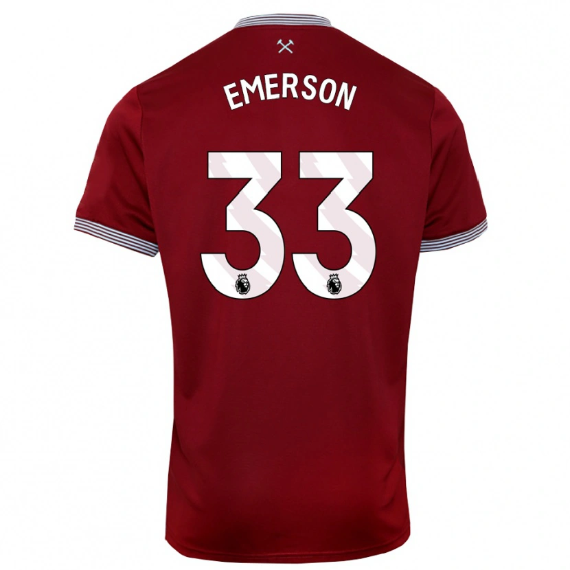 Danxen Dámské Emerson #33 Burgundská Bílá Domů Hráčské Dresy 2025/26 Dres