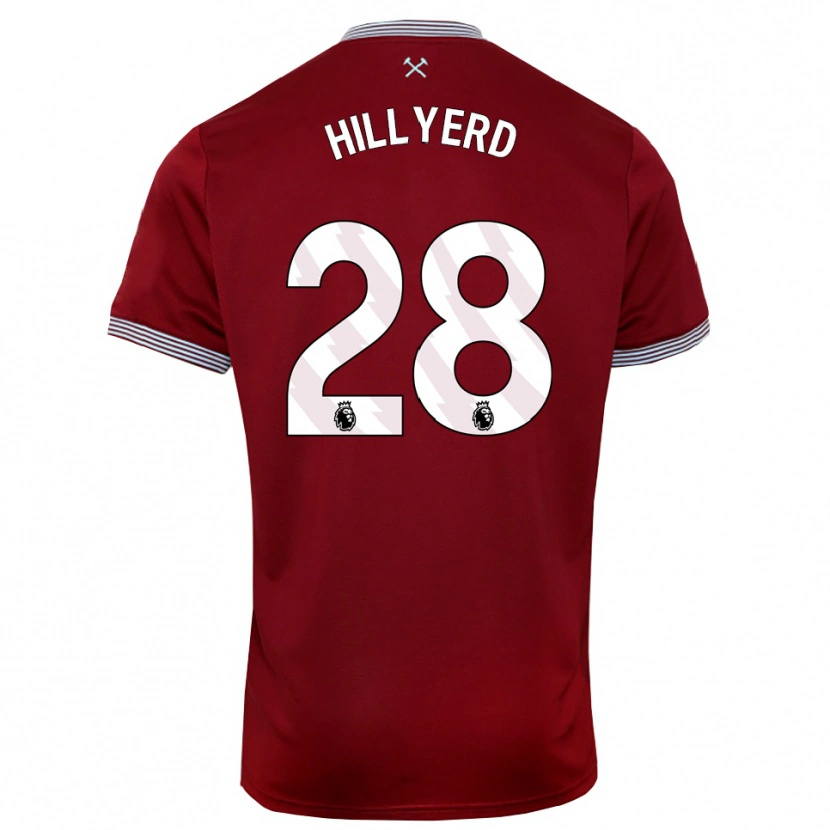 Danxen Dámské Sophie Hillyerd #28 Burgundská Bílá Domů Hráčské Dresy 2025/26 Dres