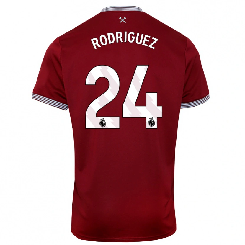 Danxen Dámské Guido Rodríguez #24 Burgundská Bílá Domů Hráčské Dresy 2025/26 Dres