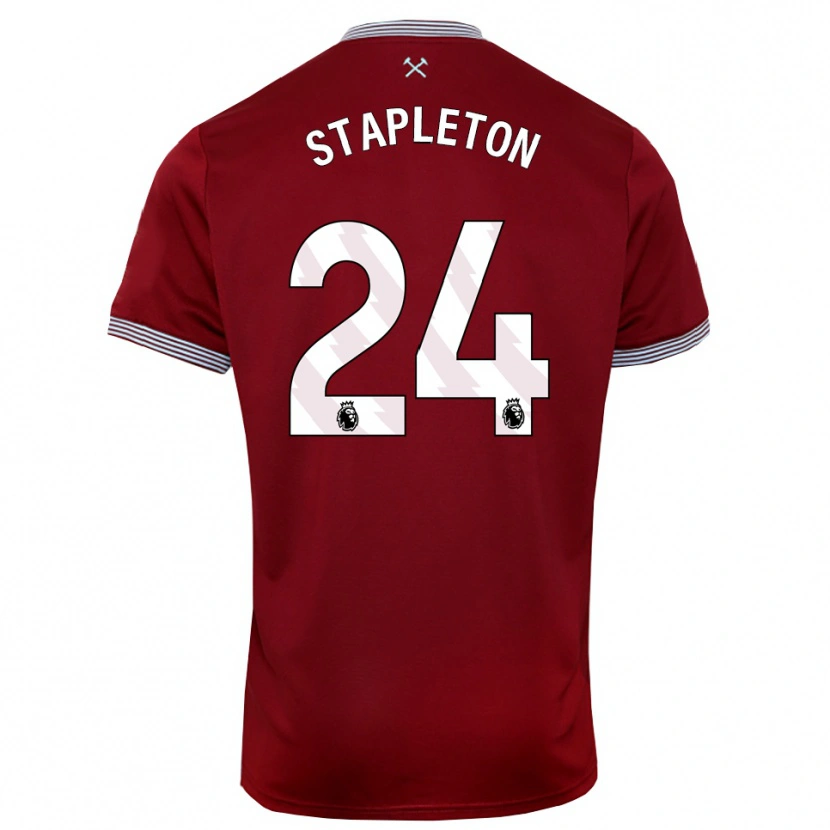 Danxen Dámské Jessie Stapleton #24 Burgundská Bílá Domů Hráčské Dresy 2025/26 Dres