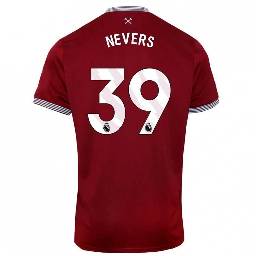 Danxen Dámské Thierry Nevers #39 Burgundská Bílá Domů Hráčské Dresy 2025/26 Dres
