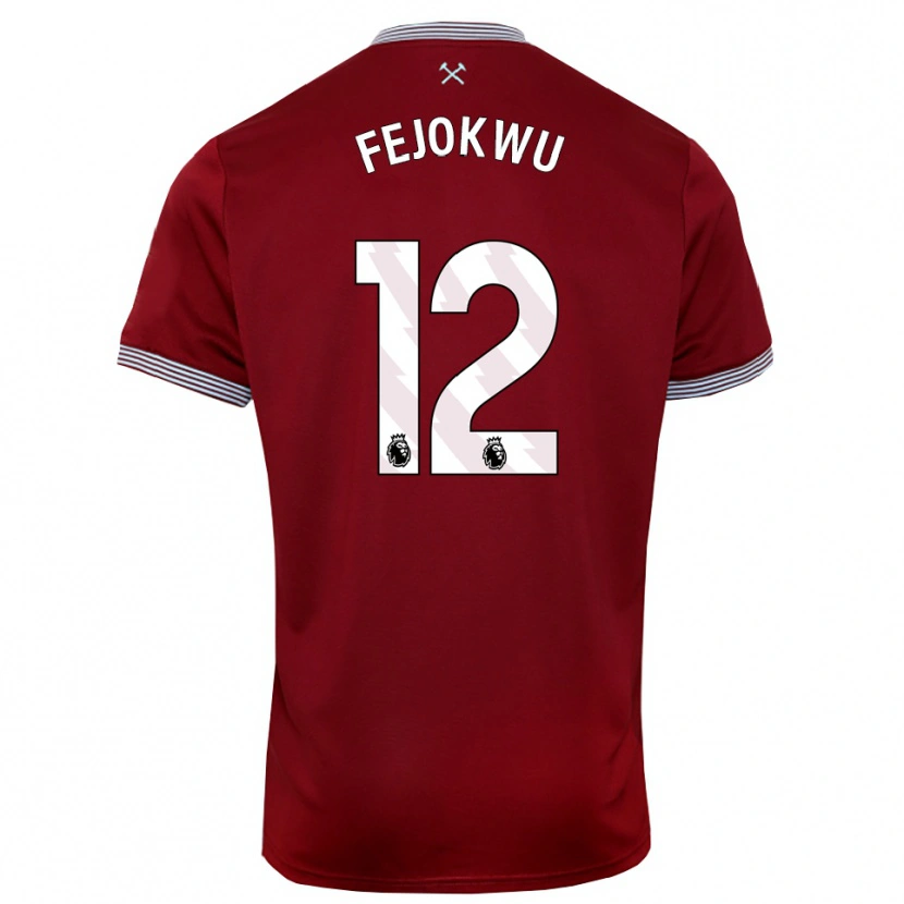 Danxen Dámské Emmanuel Fejokwu #12 Burgundská Bílá Domů Hráčské Dresy 2025/26 Dres