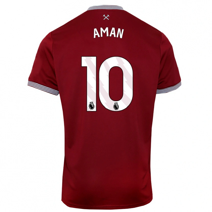 Danxen Dámské Abdulkareem Aman #10 Burgundská Bílá Domů Hráčské Dresy 2025/26 Dres