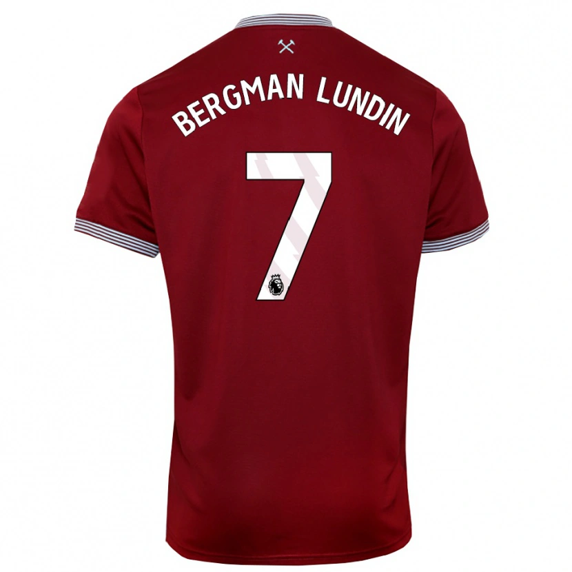 Danxen Dámské Marika Bergman-Lundin #7 Burgundská Bílá Domů Hráčské Dresy 2025/26 Dres