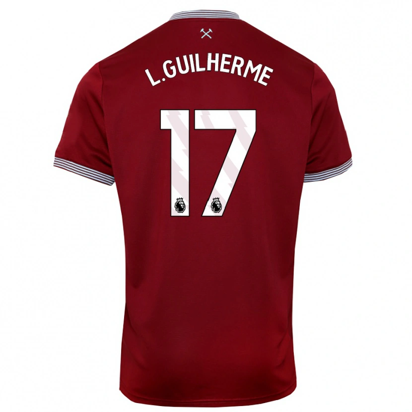 Danxen Dámské Luis Guilherme #17 Burgundská Bílá Domů Hráčské Dresy 2025/26 Dres