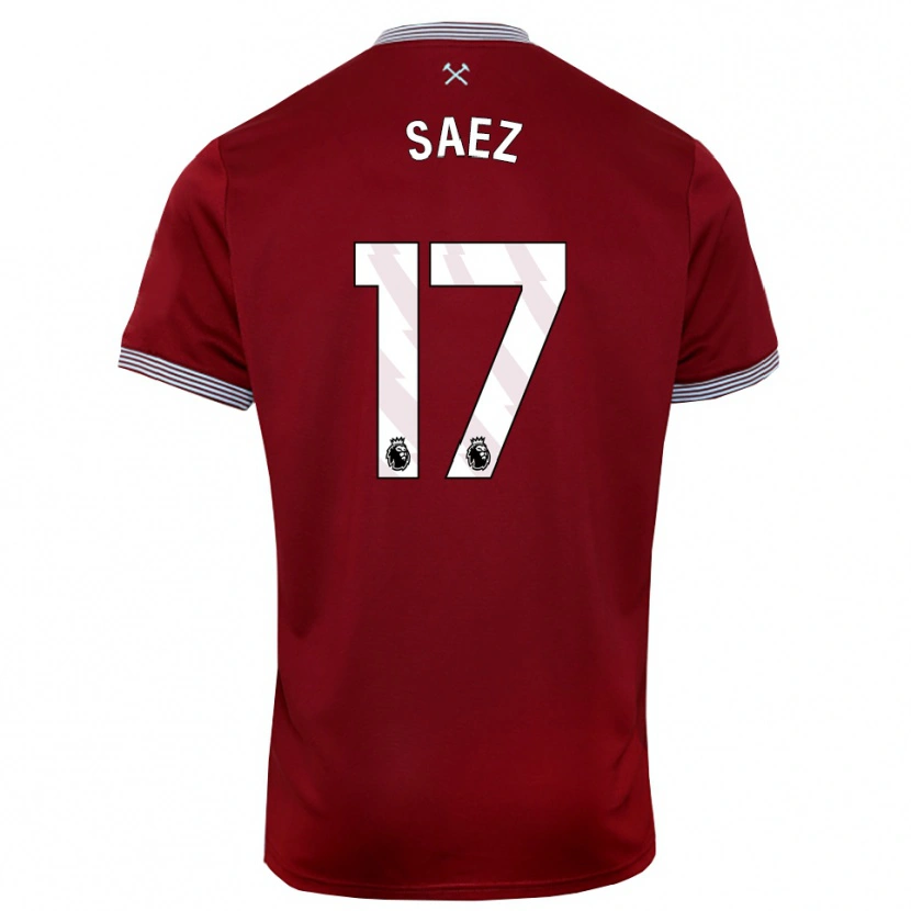 Danxen Dámské Camila Sáez #17 Burgundská Bílá Domů Hráčské Dresy 2025/26 Dres