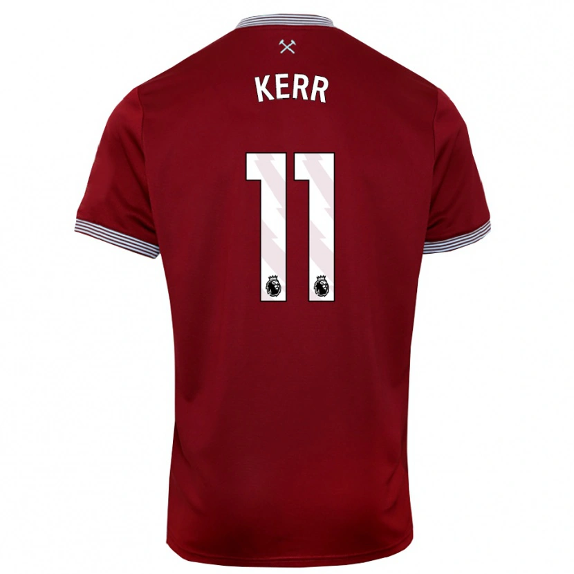 Danxen Dámské Joel Kerr #11 Burgundská Bílá Domů Hráčské Dresy 2025/26 Dres