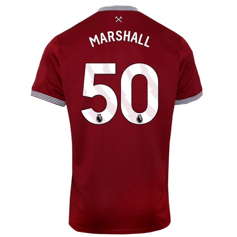 Danxen Dámské Callum Marshall #50 Burgundská Bílá Domů Hráčské Dresy 2025/26 Dres
