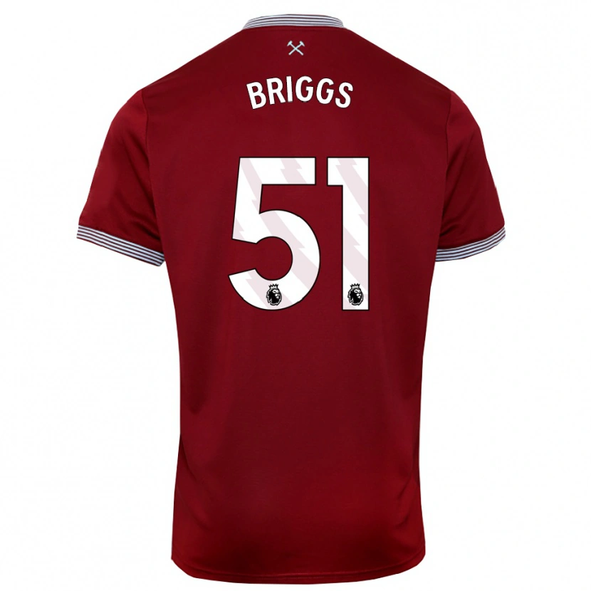 Danxen Dámské Josh Briggs #51 Burgundská Bílá Domů Hráčské Dresy 2025/26 Dres