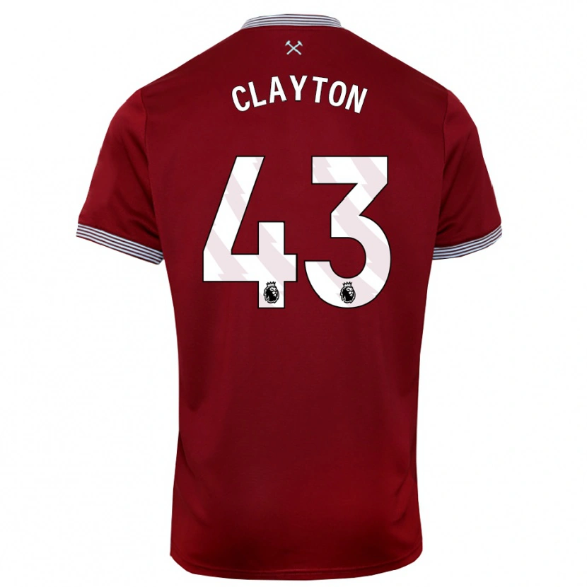 Danxen Dámské Regan Clayton #43 Burgundská Bílá Domů Hráčské Dresy 2025/26 Dres