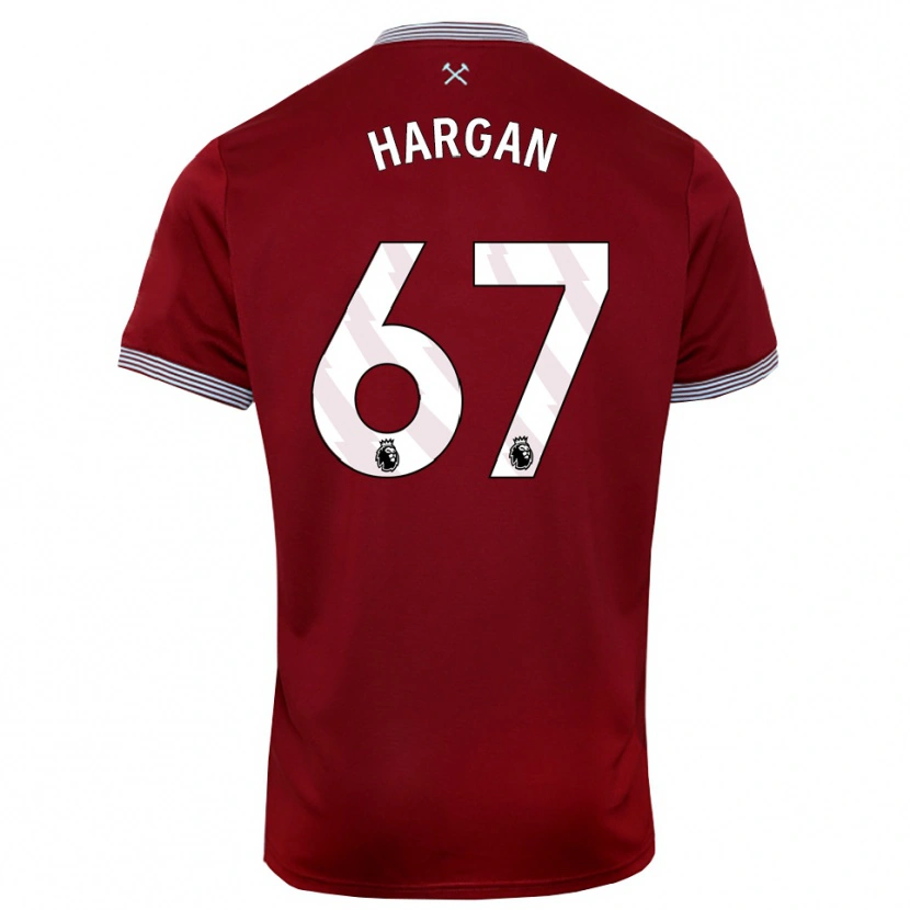 Danxen Dámské Riley Hargan #67 Burgundská Bílá Domů Hráčské Dresy 2025/26 Dres