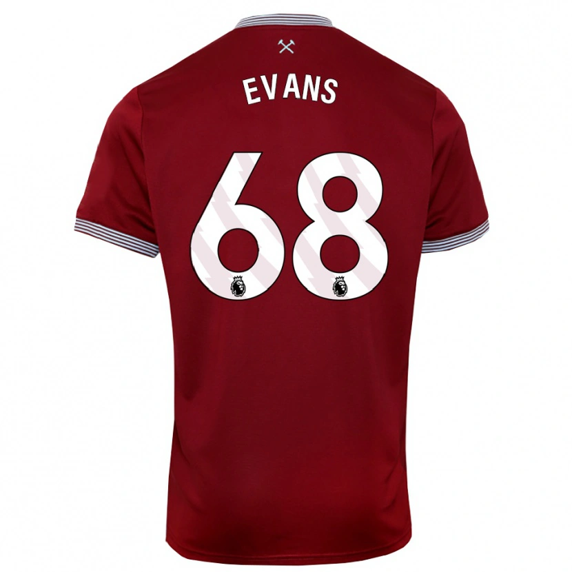 Danxen Dámské Isaac Evans #68 Burgundská Bílá Domů Hráčské Dresy 2025/26 Dres