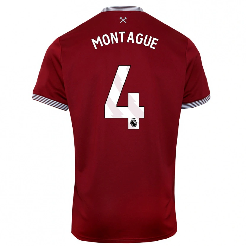 Danxen Dámské Harry Montague #4 Burgundská Bílá Domů Hráčské Dresy 2025/26 Dres