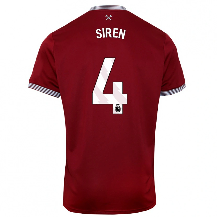 Danxen Dámské Oona Siren #4 Burgundská Bílá Domů Hráčské Dresy 2025/26 Dres