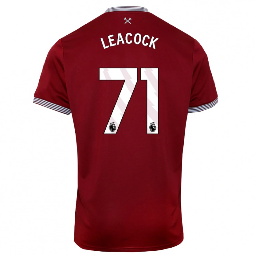 Danxen Dámské Callum Leacock #71 Burgundská Bílá Domů Hráčské Dresy 2025/26 Dres