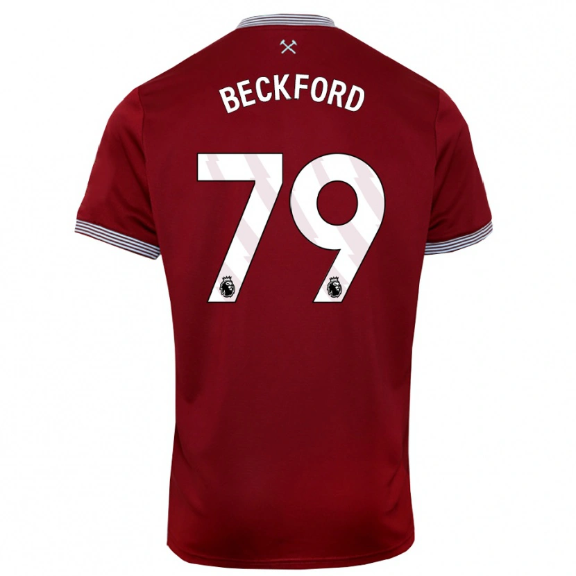 Danxen Dámské Lewis Beckford #79 Burgundská Bílá Domů Hráčské Dresy 2025/26 Dres