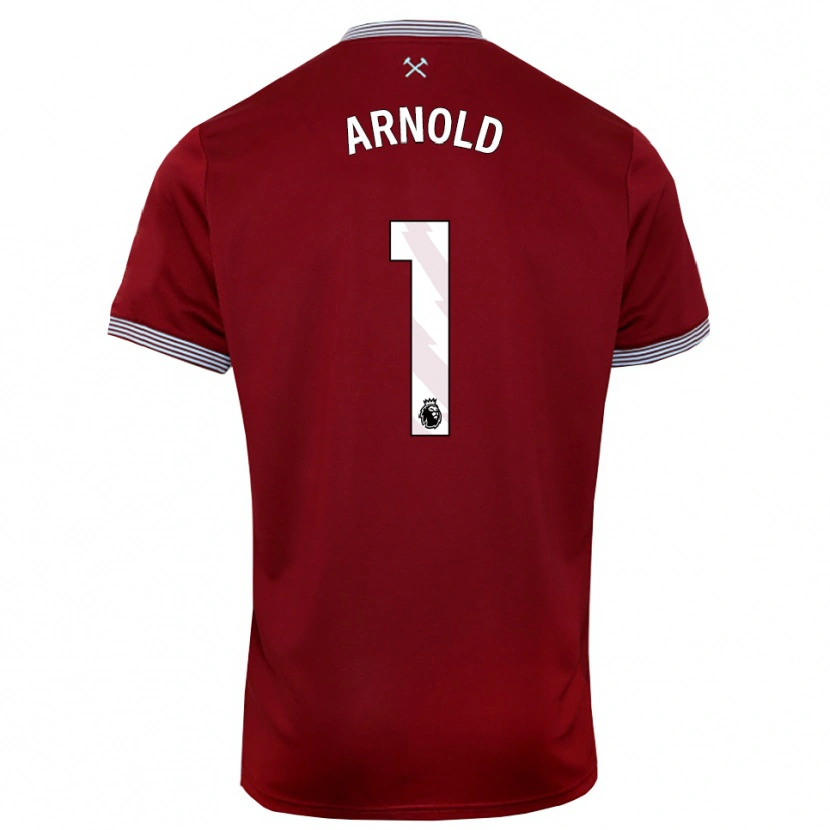Danxen Dámské Mackenzie Arnold #1 Burgundská Bílá Domů Hráčské Dresy 2025/26 Dres