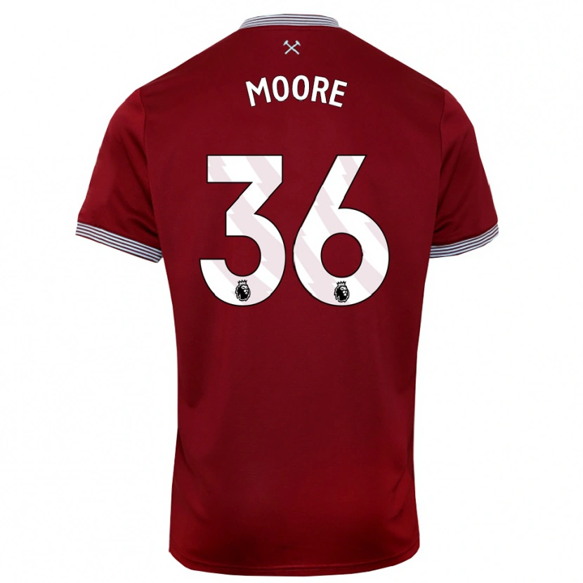 Danxen Dámské Sean Moore #36 Burgundská Bílá Domů Hráčské Dresy 2025/26 Dres