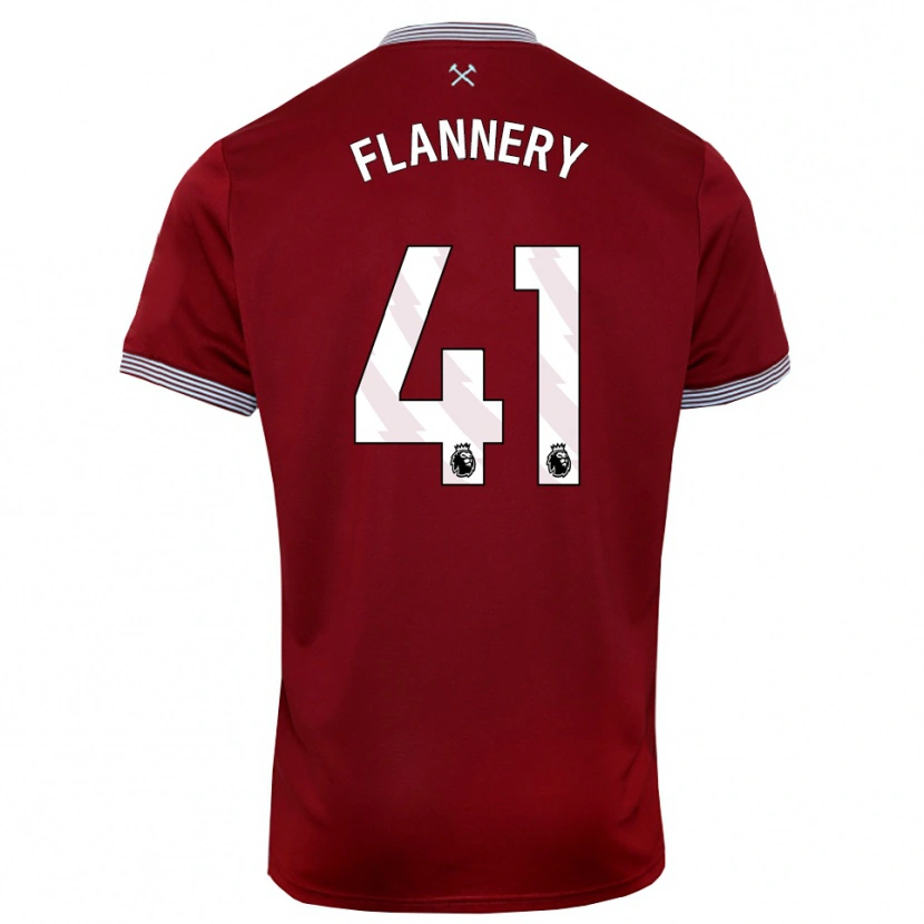 Danxen Dámské Keira Flannery #41 Burgundská Bílá Domů Hráčské Dresy 2025/26 Dres