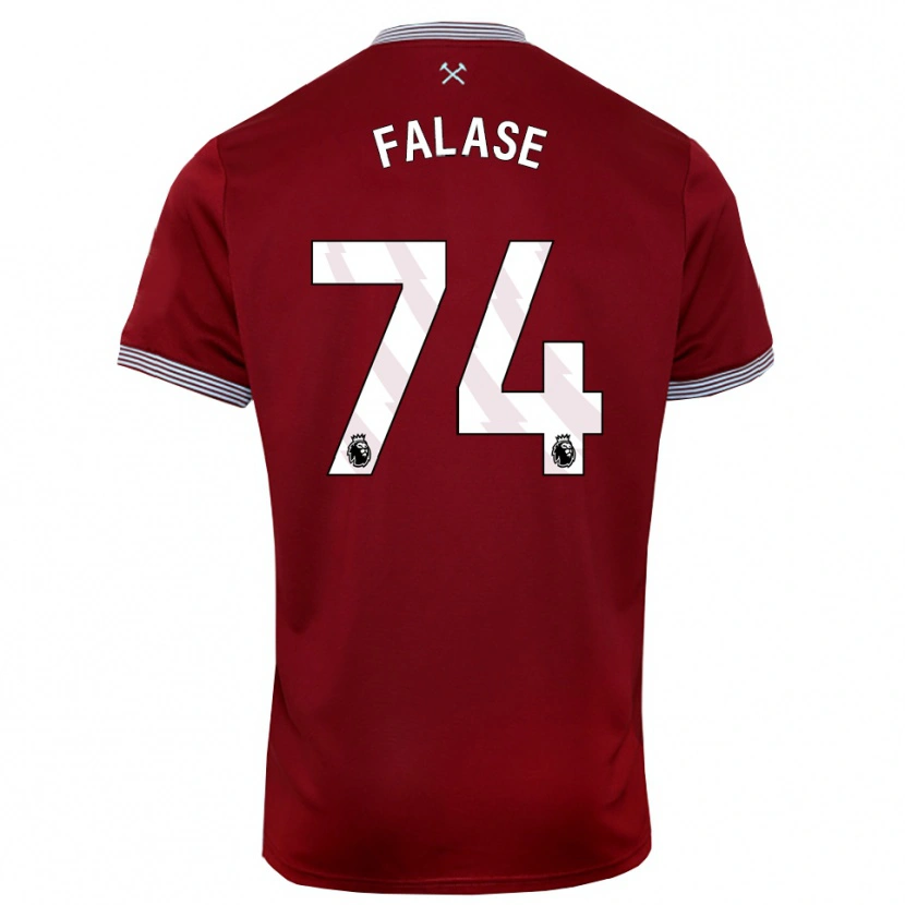 Danxen Dámské Asher Falase #74 Burgundská Bílá Domů Hráčské Dresy 2025/26 Dres