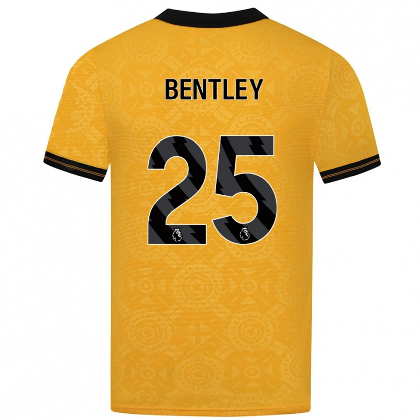 Danxen Dámské Daniel Bentley #25 Žlutá Černá Domů Hráčské Dresy 2025/26 Dres