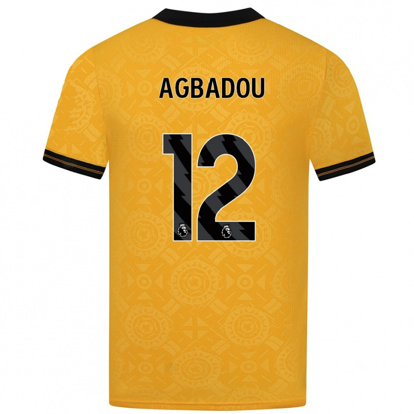 Danxen Dámské Emmanuel Agbadou #12 Žlutá Černá Domů Hráčské Dresy 2025/26 Dres