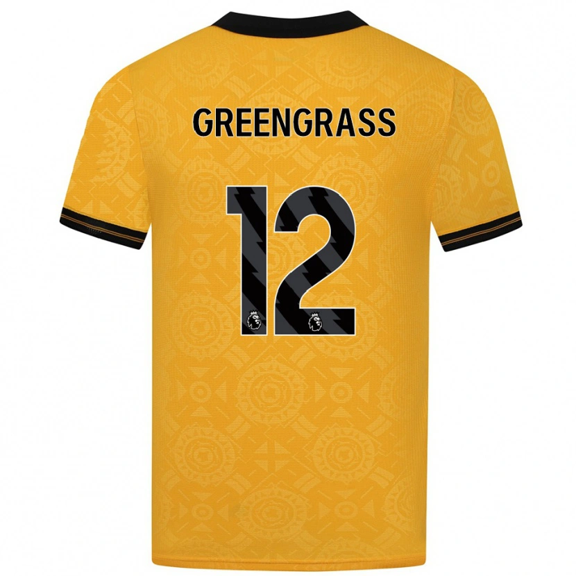 Danxen Dámské Charlotte Greengrass #12 Žlutá Černá Domů Hráčské Dresy 2025/26 Dres