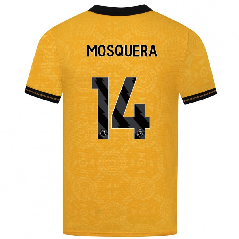 Danxen Dámské Yerson Mosquera #14 Žlutá Černá Domů Hráčské Dresy 2025/26 Dres