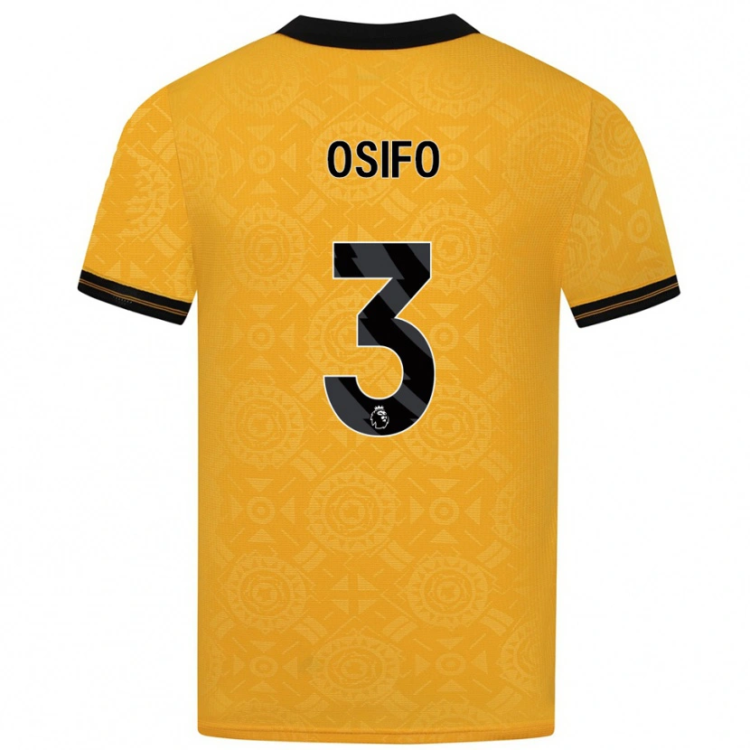 Danxen Dámské David Osifo #3 Žlutá Černá Domů Hráčské Dresy 2025/26 Dres