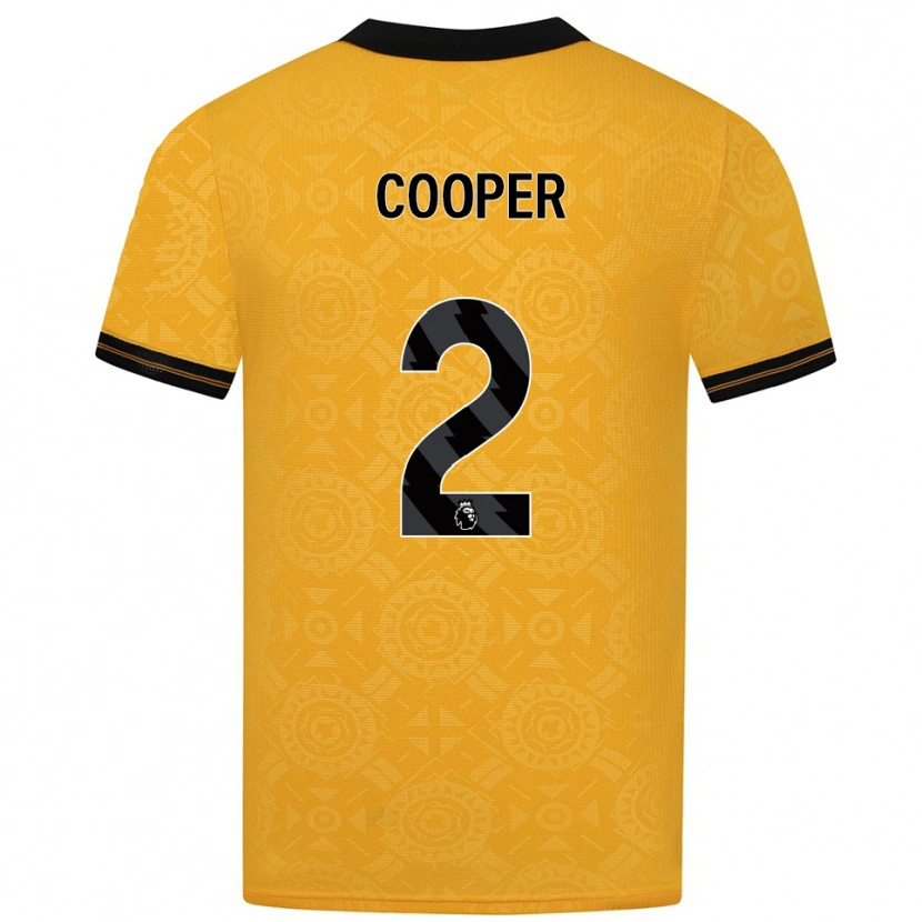 Danxen Dámské Laura Cooper #2 Žlutá Černá Domů Hráčské Dresy 2025/26 Dres
